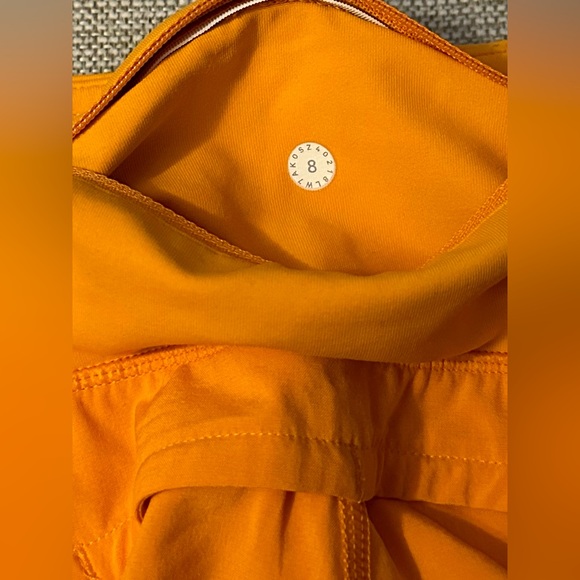 Lululemon Run Times Short II 4” - Vivid Amber - Size 8 - Picture 7 of 7